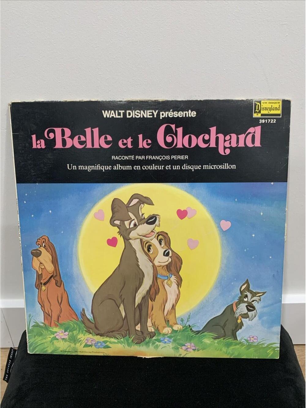 LA BELLE et le CLOCHARD 1962 French LP Record Disneyland 391722 EUC